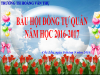 Sôi động mùa tranh cử hội đồng tự quản trường Tiểu học Hoàng Văn Thụ - thành phố Lào Cai Năm học 2016-2017