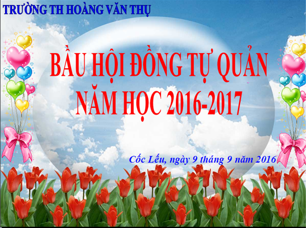 Sôi động mùa tranh cử hội đồng tự quản trường Tiểu học Hoàng Văn Thụ - thành phố Lào Cai Năm học 2016-2017